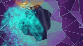 Animation of purple plexus networks over digital waves against blue background. Global networking and business technology concept - Powered by Shutterstock - Get 15% off with code: PIKWIZARD15