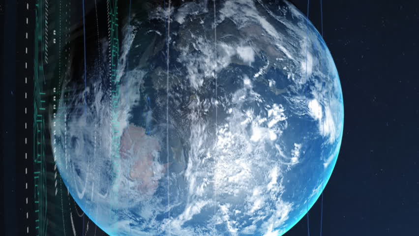 Animation of data processing over earth globe on blue background. Global business, environment and data processing concept digitally generated video. - Powered by Shutterstock - Get 15% off with code: PIKWIZARD15