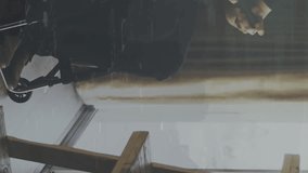 Animation of data processing over disabled caucasian man in wheelchair using vr headset. Global business and digital interface concept digitally generated video. - Powered by Shutterstock - Get 15% off with code: PIKWIZARD15