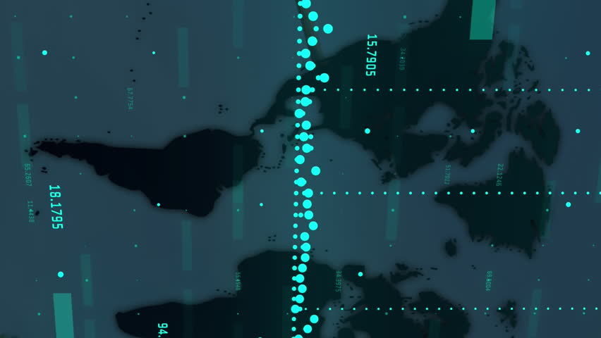 Animation of financial data processing over world map against construction crane. Global finance and business technology concept - Powered by Shutterstock - Get 15% off with code: PIKWIZARD15