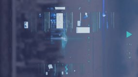 Animation of statistics, data processing over cityscape. Global business, finance and data processing concept digitally generated video. - Powered by Shutterstock - Get 15% off with code: PIKWIZARD15