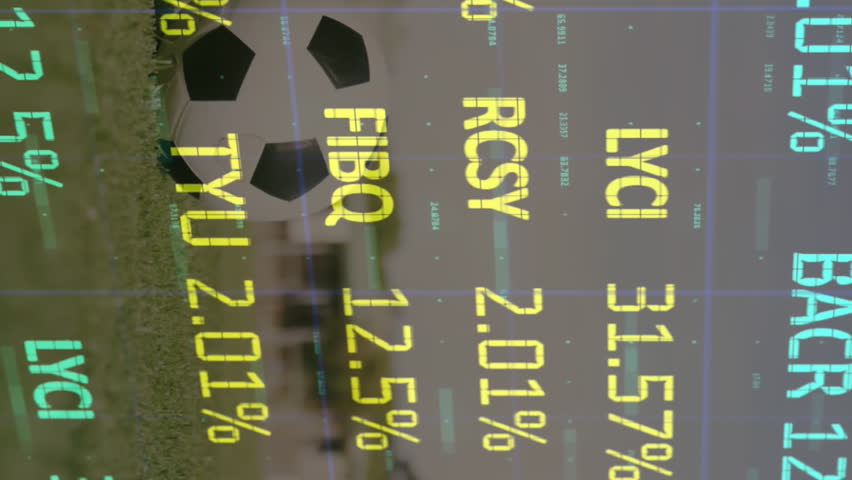 Animation of financial data processing over caucasian football player. Global sports, business, finances, computing and data processing concept digitally generated video. - Powered by Shutterstock - Get 15% off with code: PIKWIZARD15