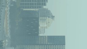 Animation of multiple digital icons floating against aerial view of cityscape. Global networking and business technology concept - Powered by Shutterstock - Get 15% off with code: PIKWIZARD15