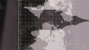 Animation of financial data processing over london cityscape. Global business, finances and digital interface concept digitally generated video. - Powered by Shutterstock - Get 15% off with code: PIKWIZARD15