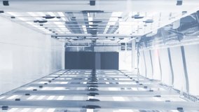 Animation of circuit board pattern and map over server room in background. Digital composite, multiple exposure, global, data center, networking, technology and network server concept. - Powered by Shutterstock - Get 15% off with code: PIKWIZARD15