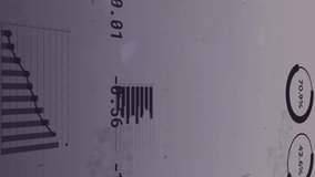 Animation of multiple digital icons over statistical data processing against grey background. Global networking and business data technology concept - Powered by Shutterstock - Get 15% off with code: PIKWIZARD15