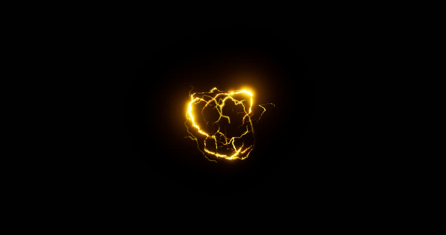 lightning energy effect on black background