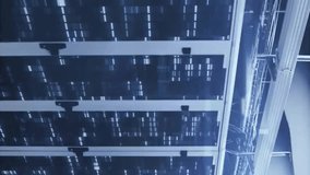 Animation of circular scanner with network security padlock icon over server room. Data, security, digital interface, connection, processing and communication, digitally generated video. - Powered by Shutterstock - Get 15% off with code: PIKWIZARD15