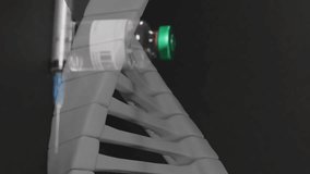 Animation of dna strand spinning over vaccine and syringe on black background. Global science, connections, computing and data processing concept digitally generated video. - Powered by Shutterstock - Get 15% off with code: PIKWIZARD15