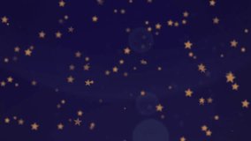 Animation of golden dots and stars falling on purple background. celebration and festivity concept digitally generated video. - Powered by Shutterstock - Get 15% off with code: PIKWIZARD15