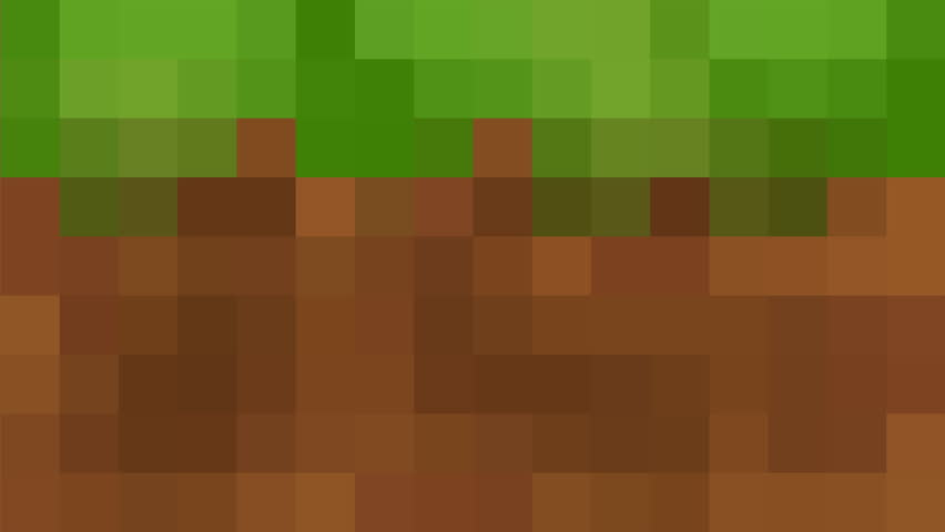 crafting cube video game abstract background loop pixel art mining resources world 