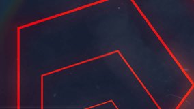 Animation of red neon geometrical shapes over qr code. abstract, light, pattern and movement concept digitally generated video. - Powered by Shutterstock - Get 15% off with code: PIKWIZARD15