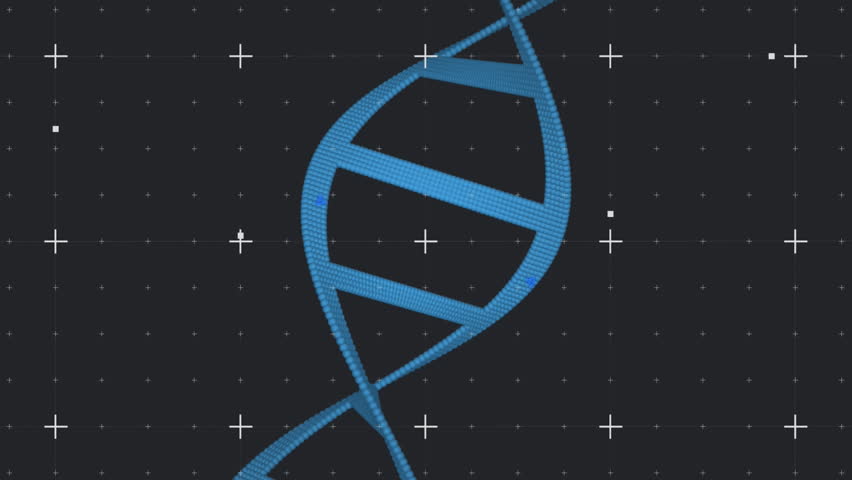 Animation of scope scanning data processing and dna strands spinning. Global science, medicine and healthcare services concept digitally generated video. - Powered by Shutterstock - Get 15% off with code: PIKWIZARD15