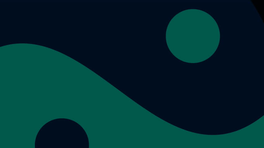 Animation of ying yang icons over black background. Health, fitness and digital interface concept digitally generated video.