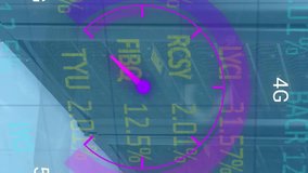 Animation of data processing and server room over speedometer. Global business and digital interface concept digitally generated video. - Powered by Shutterstock - Get 15% off with code: PIKWIZARD15