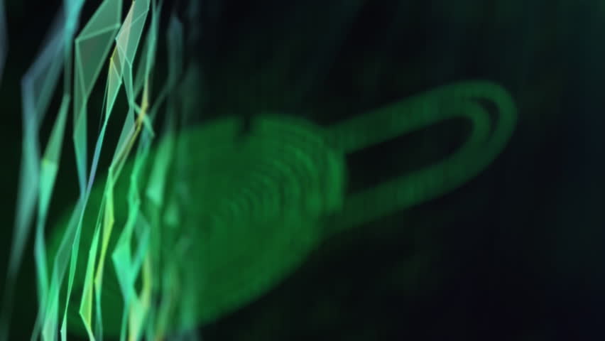 Digital animation of Security padlock icon over glowing green plexus networks against black background. Global networking and online security concept - Powered by Shutterstock - Get 15% off with code: PIKWIZARD15