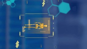 Animation of human brain and body and scientific data processing. Global medicine, science, research and data processing concept digitally generated video. - Powered by Shutterstock - Get 15% off with code: PIKWIZARD15