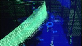 Animation of binary coding and data processing over network of connections. Global connections, digital interface, data processing and cloud computing concept digitally generated video. - Powered by Shutterstock - Get 15% off with code: PIKWIZARD15