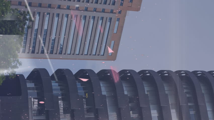 Animation of data processing over cityscape. Global business, data processing, computing and digital interface concept digitally generated video. - Powered by Shutterstock - Get 15% off with code: PIKWIZARD15