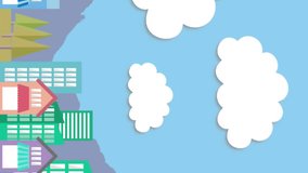 Animation of multiple heart love icons floating over moving landscape on blue background. Global online social networking concept digitally generated image. - Powered by Shutterstock - Get 15% off with code: PIKWIZARD15