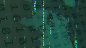 Multiple changing numbers floating over spinning globe and world map against binary coding. global networking and technology concept - Powered by Shutterstock - Get 15% off with code: PIKWIZARD15