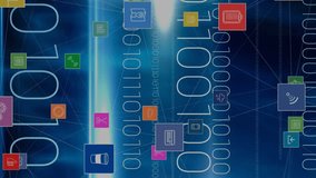 Animation of speech bubble with likes and numbers, digital icons over binary coding on blue. global technology, connections and digital interface concept digitally generated video. - Powered by Shutterstock - Get 15% off with code: PIKWIZARD15