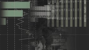 Financial data processing over grid network against cityscape in background. global finance and business technology concept - Powered by Shutterstock - Get 15% off with code: PIKWIZARD15