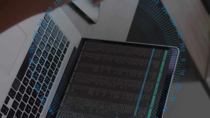 Animation of data processing over caucasian businesswoman using laptop. Computer security day and celebration concept digitally generated video. - Powered by Shutterstock - Get 15% off with code: PIKWIZARD15