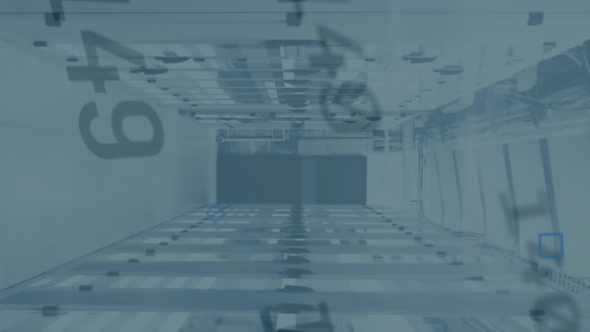 Animation of financial data processing with graph and arrows over server room. Global business, finances and digital interface concept digitally generated video. - Powered by Shutterstock - Get 15% off with code: PIKWIZARD15