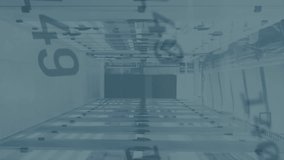 Animation of financial data processing with graph and arrows over server room. Global business, finances and digital interface concept digitally generated video. - Powered by Shutterstock - Get 15% off with code: PIKWIZARD15