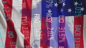 Animation of data processing over flag of usa. Global patriotism and digital interface concept digitally generated video. - Powered by Shutterstock - Get 15% off with code: PIKWIZARD15