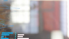 Animation of financial data processing over vr headset. Global business, finances, computing and data processing concept digitally generated video. - Powered by Shutterstock - Get 15% off with code: PIKWIZARD15