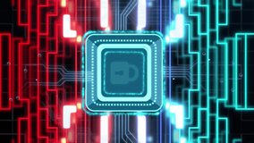 Animation of online security padlock, data processing over computer circuit board. Global online security, data processing, digital interface and connections concept digitally generated video. - Powered by Shutterstock - Get 15% off with code: PIKWIZARD15