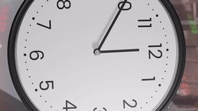 Clock showing 11:55 with stock market data animation in background. Finance, economy, investment, trading, analytics, ticker - Powered by Shutterstock - Get 15% off with code: PIKWIZARD15