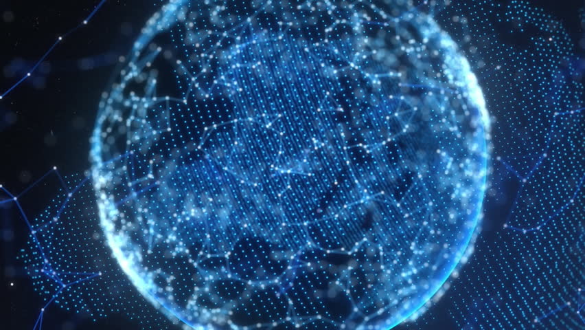 Animation of scope scanning and globe with network of connections on grid in background. Digital interface global connection and communication concept digitally generated video. - Powered by Shutterstock - Get 15% off with code: PIKWIZARD15