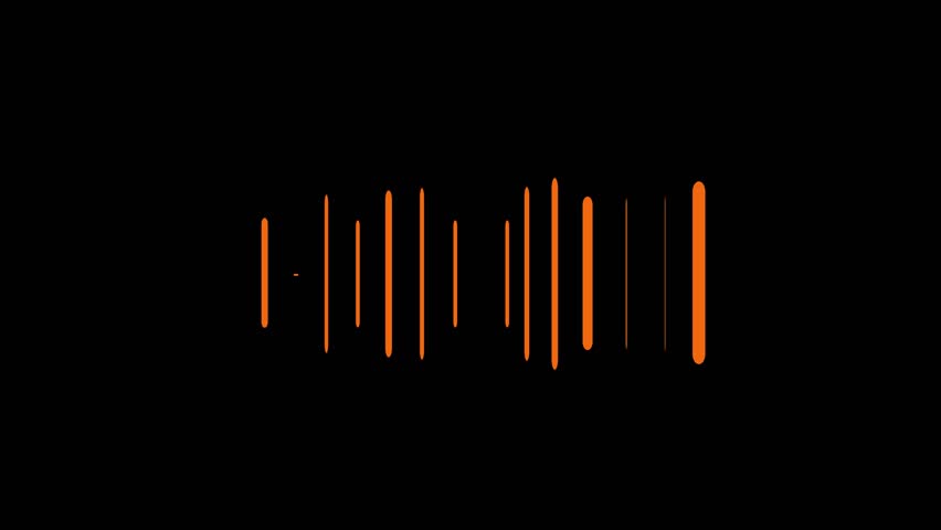 Abstract voice vibration sound wave icon stereo equalizer frequency simple animation