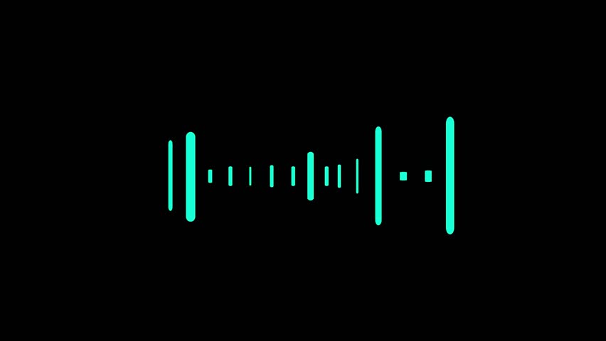  Voice vibration sound wave icon stereo equalizer frequency  animation simple.