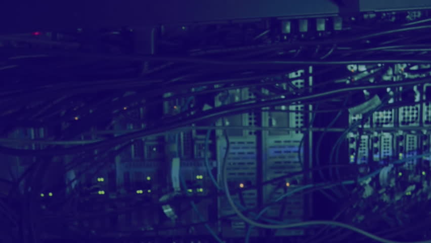 Animation of data processing on screens over tech room with computer servers. digital interface, cloud computing concept and technology concept digitally generated video. - Powered by Shutterstock - Get 15% off with code: PIKWIZARD15