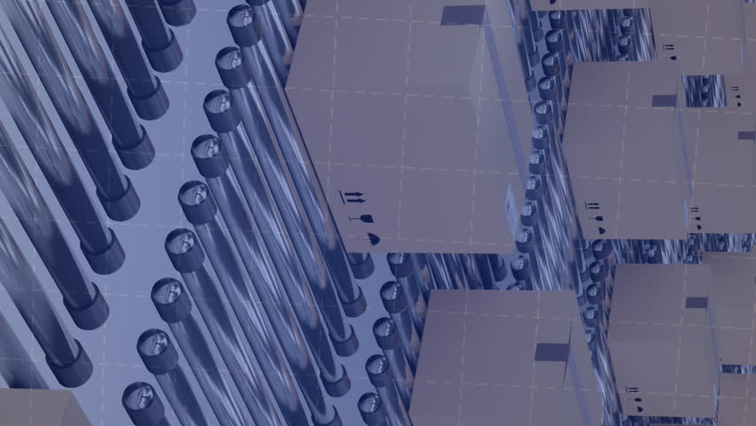 Animation of financial data processing over boxes on conveyor belts. global finance, business and digital interface concept digitally generated video. - Powered by Shutterstock - Get 15% off with code: PIKWIZARD15