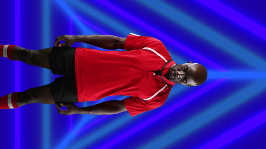 Animation of african american male american football player with arms crossed over shapes. global sport and digital interface concept digitally generated video. - Powered by Shutterstock - Get 15% off with code: PIKWIZARD15