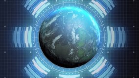 Animation of globe, circuit board, data processing over statistics. Global business, finances, digital interface, computing and data processing concept digitally generated video. - Powered by Shutterstock - Get 15% off with code: PIKWIZARD15