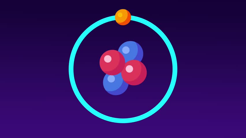A simple atomic model illustrates the hydrogen atom, consisting of one proton and one electron, foundational in physics and chemistry education