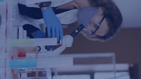 Animation of data processing over caucasian female student. Global education, learning, school, digital interface and data processing concept digitally generated video. - Powered by Shutterstock - Get 15% off with code: PIKWIZARD15