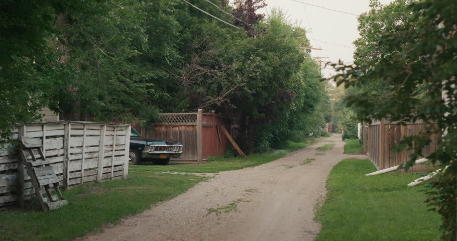 Peaceful Residential Street in a Small Town.