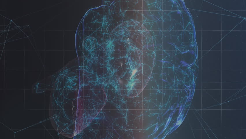 Animation of human brain with digital interface data processing. global connections, data processing and digital interface concept digitally generated video. - Powered by Shutterstock - Get 15% off with code: PIKWIZARD15