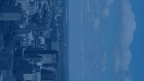 Animation of clouds with arrows over cityscape background. global networks, connections and technology concept digitally generated video. - Powered by Shutterstock - Get 15% off with code: PIKWIZARD15