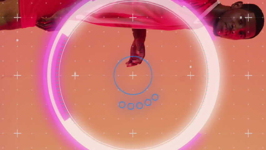 Animation of african american male soccer player over data processing. Global sport and digital interface concept digitally generated video. - Powered by Shutterstock - Get 15% off with code: PIKWIZARD15