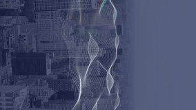 Animation of data processing, cityscape and connections. Global networks, computing, digital interface and data processing concept digitally generated video. - Powered by Shutterstock - Get 15% off with code: PIKWIZARD15