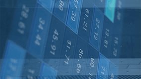 Animation of financial data processing over cityscape. Global business, finances, computing and data processing concept digitally generated video. - Powered by Shutterstock - Get 15% off with code: PIKWIZARD15