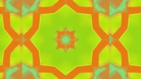 Animation of kaleidoscopic colourful orange, yellow and green shapes moving hypnotically in a seamless loop. Colour, light and movement concept digitally generated image - Powered by Shutterstock - Get 15% off with code: PIKWIZARD15